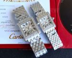 TW Factory Replica Cartier Tank Quartz Movement Stainless Steel Couple Watch 